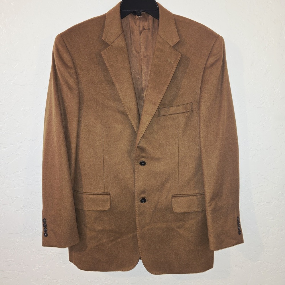 Pronto Uomo Couture Men's 42 Long Brown 100% Cashmere‎ Blazer Sport Coat